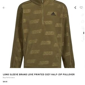 Adidas Boy's Cozy Half Zip Long Sleeved - Love - Printed